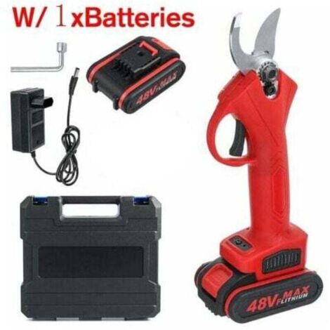 Sécateur sans fil 48 V avec 1 batterie rouge 48 V (1/4)