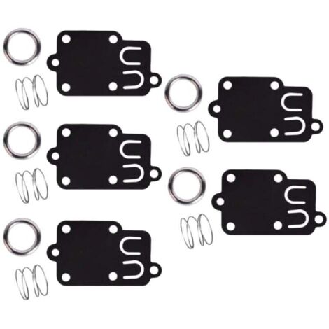 Lot de 5, kit de joints de diaphragme de carburateur pour moteurs Briggs & Stratton 2 ch à 5 ch 270026 272538 272538S 272637 4157 4168 5021 5021K 690766 221377 capuchon de ressort (1/4)