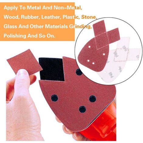 88 Feuilles Abrasives Triangles 8 - Grains 40 à 800 - Papier Abrasif Pour Ponceuse Électrique