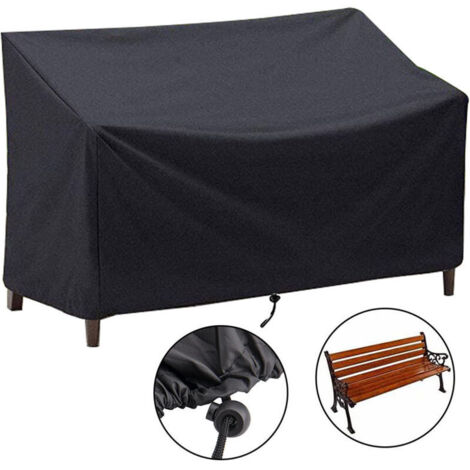 Housse de Banc de Jardin Extérieur, Housse de Protection pour Canapé 2 Places Imperméable, Coupe-Vent, Anti-UV, 210D Oxford Housse de Siège de Banc de Patio (134 x 66 x 89cm)