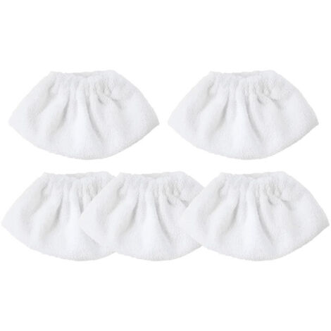 5 Pièces Bonnettes Microfibre,Lingettes Accessoire pour Nettoyeur à Vapeur, Compatibles avec la Majorité des Nettoyeurs à Vapeur, ,Lavables et Réutilisables