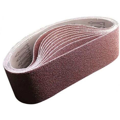 Lot de 10 bandes abrasives de 100 mm x 915 mm,Grain 60 En oxyde d'aluminium - Pour le travail du bois, le polissage du métal, l'aiguiseur de couteaux