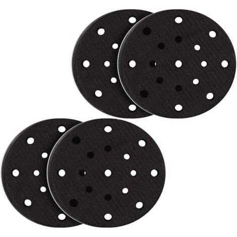 4 PièCes 150mm Tampon de Ponçage Souple ,Interface mousse souple doux pour plateau de ponçage et polissage, Protection contre le bruit( 17 trous)