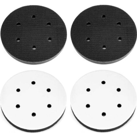4PCS 125mm Tampon de Ponçage Souple, Tampon Interface en Éponge pour Disques de Ponçage (6 Trous)