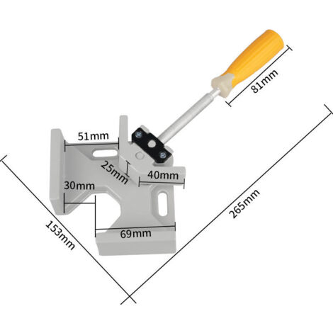 4 Pièces Étau D'Angle 90 Degrés - Serre-Joint Alliage Aluminium Avec Mâchoire Pivotante Réglable