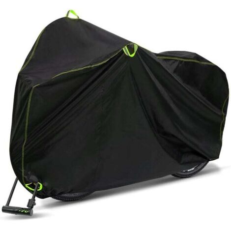 Housse de vélo d'extérieur,Housse de vélo imperméable et robuste, résistante à la poussière, aux UV, respirante, avec boucle antivol pour scooter, camping-car, trajets urbains