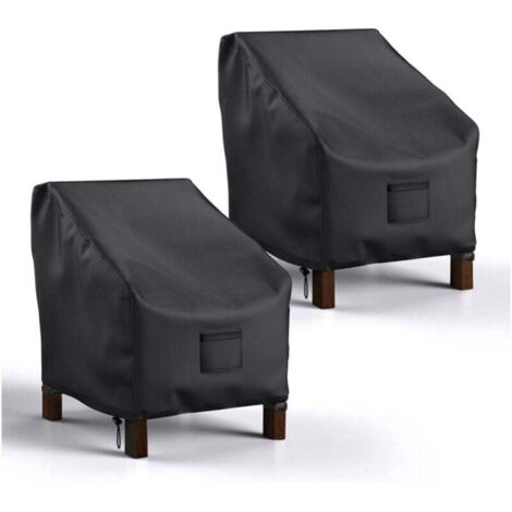 Housse de chaise de jardin 2 pièces, Housse de Protection pour Chaise, Housse Fauteuil Jardin Exterieur, Protecteur de Chaise en Tissu Oxford 2100d, Imperméable, Coupe-Vent, Résistant au Froid (1/4)