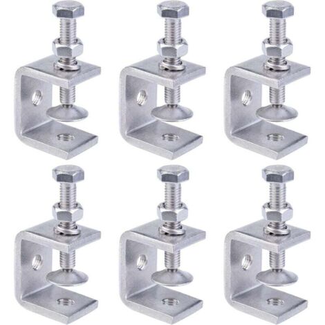Lot de 6 petites pinces en C en acier inoxydable, 15-38 mm en Acier Inoxydable, ensemble de pinces en C pour Soudage Charpentier Montage Domestique, l'Ébénisterie