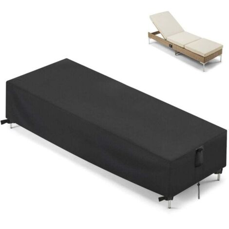 Housse pour Transat Jardin Housse de Chaise Longue de Jardin Housse de Protection Transat Bain de Soleil Extérieur Anti UV Housse de protection pour Chaise Longue( 210 x 75 x 30 cm)