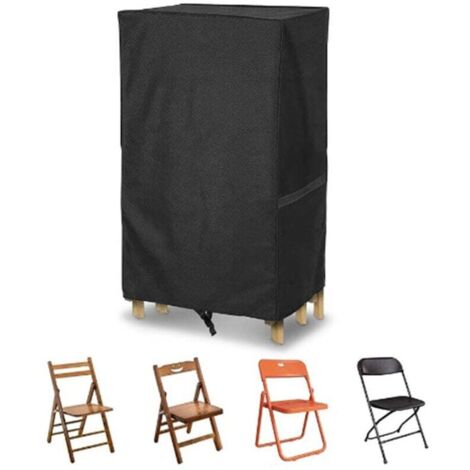 Housses pour Mobilier de Jardin, 210D Housse de Protection Imperméable, Tissu Oxford Housse Chaise Extérieur pour Chaise Longue Pliante, Coupe-Vent, Anti-UV Housse Fauteuil Jardin, 85x33x107 cm