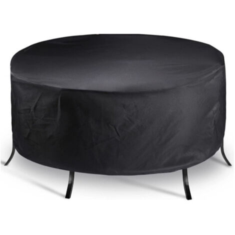 Housses pour Salons De Jardin Ronde 200x94cm, Imperméable Housse De Table Exterieur Ronde, Housse De Protection Salon De Jardin 420D Oxford Tissu, Coupe-Vent