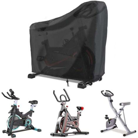 Ousse de protection pour vélo d'appartement, imperméable, anti-poussière et verticale, pour vélo couché (noir, 123 x 58 x 142 cm )