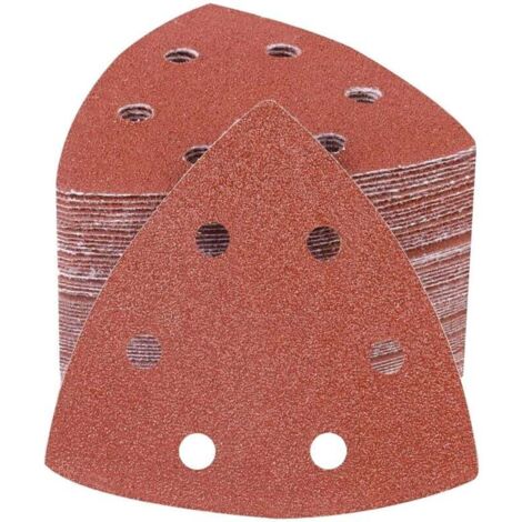 100 Pièces Delta-Triangles Ponçage Papier Abrasif Pour Ponceuse 93 x 93 x 93 mm Papier Ponceuse Triangulaire 60 Grain Disques Abrasifs pour Ponceuses