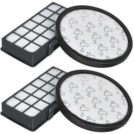 Accessoires pour aspirateur série Rowenta , adaptés au filtre RO6962 RO6963 RO6971 RO6984 ZR006001, avec 2 cotons filtrants avant et 2 grilles filtrantes arrière (1/4)