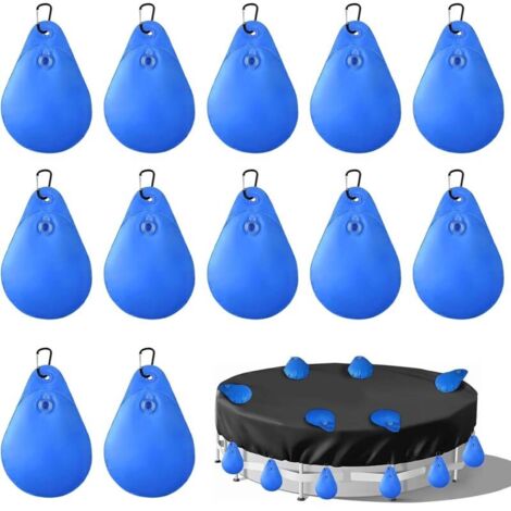 Sacs d'eau Lourds pour Couverture de Piscine,12 Pièces Poids pour Abris de Piscine Enterrés,Accessoires pour Couverture de Piscine,Sacs à Eau de Piscine,pour AC à Eau de Piscine d'hiver