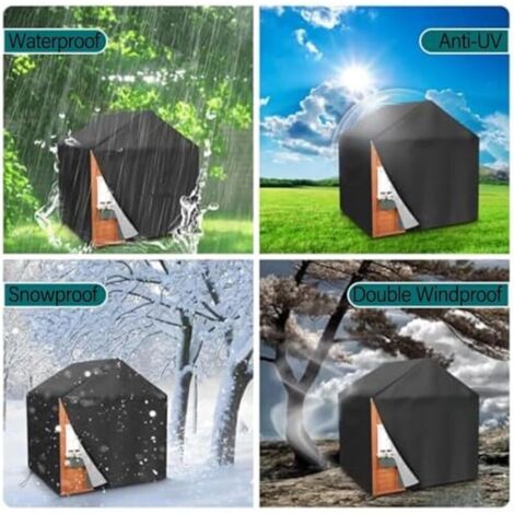 Housse De Cabane De Jeu 420D – Protection Imperméable Anti-vent Et UV – 145x145x160 Cm – Pour Terrasse, Jardin Et Camping