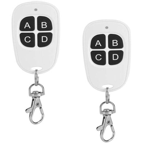 Télécommande universelle pour porte de garage, émetteur sans fil à 4 canaux 433 MHz, compatible avec le code d'apprentissage 1527(2 articles) (1/4)