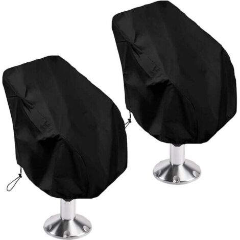2 pièces de housses de protection de siège de yacht extérieur, housses de siège marines imperméables, housse anti-poussière de siège de barre centrale de yacht