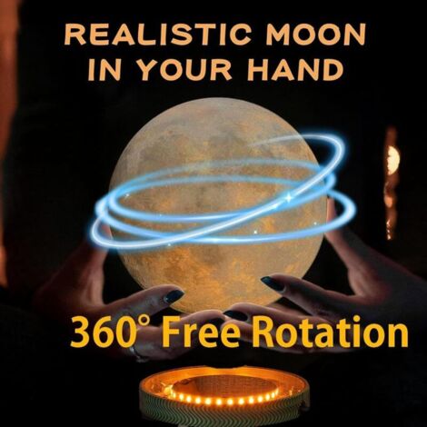 Lampe Saturne Lévitation Magnétique Impression 3D Lumière Lune avec ...