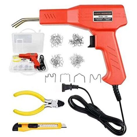 Machine à souder le plastique 50 W, machine à souder le plastique 220 V, 200 agrafeuses thermiques 50 W, kit de réparation de soudage plastique pour réparation de pare-chocs de voiture (1/4)