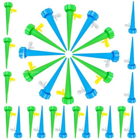 30 pièces bouteilles goutte à goutte, cônes d'arrosage goutte à goutte avec vanne réglable, système d'irrigation automatique des plantes, arrosage automatique des vacances (1/4)