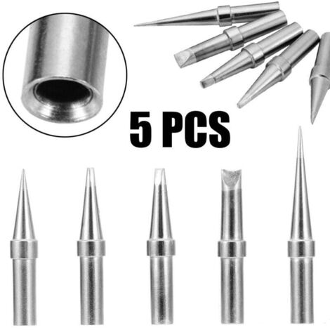 Pointes de soudure 5pcs pour fer à souder ET, pointes de fer à souder de remplacement ET pour Weller WES51 WESD51 WE1010NA PES51 (5PCS Tip Set)