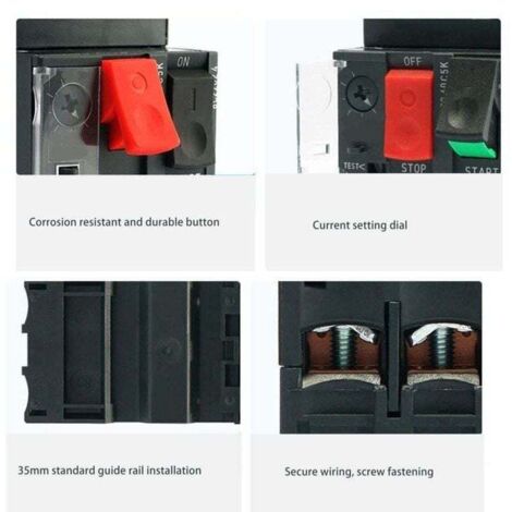 Disjoncteur Magnétique Thermique GV2-ME07 1,6-2,5A - Protection Moteur Surcharge Et Court-Circuit Rail 35mm