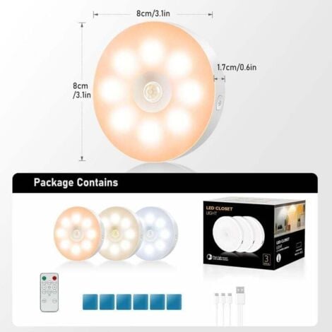 Lampe Sous-meuble Avec Détecteur De Mouvement Et Télécommande, 3