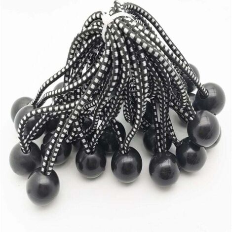 40 Tendeur Elastique Caoutchouc Professionnel avec Boule (Noir 150 mm) pour Tentes, Bâches, Affiches. Tendeur Bâche, Sangle Élastique, Support de Bâche, Caoutchouc de Bâche, Tendeur Caoutchouc. (1/4)