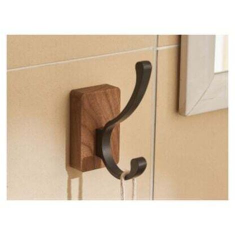 1 Porte Manteau - Manteaux en Bois, Crochet Mural Pour Chapeaux, Clés, Serviettes, Portefeuilles, Décoration de Salon, Salle de Bain, Chambre à Coucher, Cuisine, Garde-Robe-A (1/4)