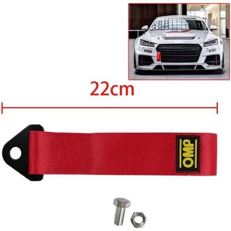 Lot De 2 Sangles De Remorquage Voiture Racing - Corde Robuste Vert Pour Pare-Chocs Avant Et Arrière
