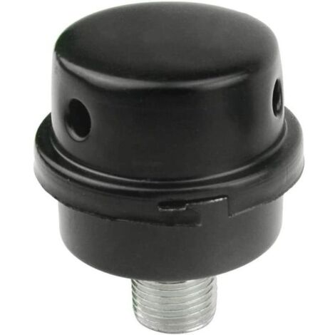 Lot De 2 Silencieux Pour Compresseur Air - Raccord Fileté 1/2 Pouce - Métal Noir Anti-bruit