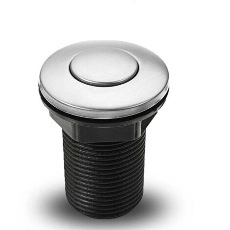 Liquidation totale Interrupteur pneumatique à bouton-poussoir pour baignoire, spa, déchets, déchets, noir, 34 mm,SEMAket,noir (1/4)