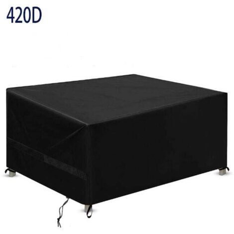 Housse Salon de Jardin, Housse De Protection Salon De Jardin Imperméable, Respirante, Coupe-Vent, Anti-UV, Housse Protection Oxford 420D Bache Table De Jardin Exterieur——180×120×74 (1/4)