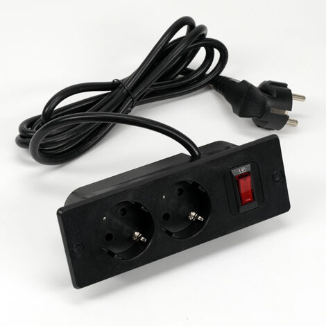 ALOVEZ Prise de Bureau Encastrée 16A avec Interrupteur, Module Électrique pour Meubles et Plans de Travail, Prise CA avec Commande Individuelle