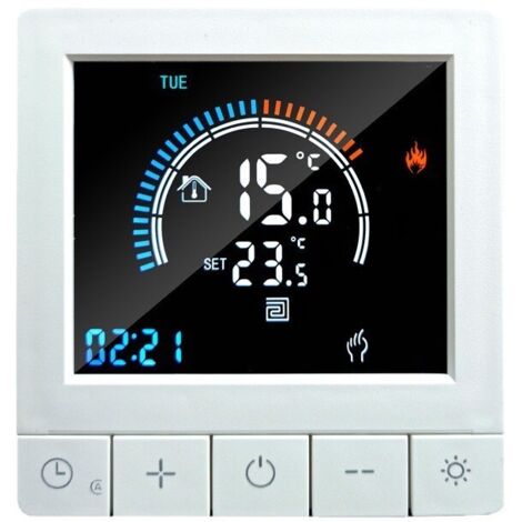 Thermostat Intelligent K5H25A-WIFI, Régulateur de Température Connecté avec Protection IP21, Puissance de Charge 3200W, Courant de Contact 16A, Contrôle à Distance pour Chauffage Maison (1/5)