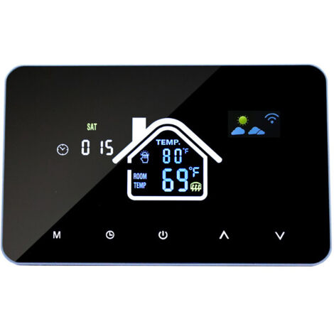 Thermostat Intelligent WIFI à Écran Tactile, Contrôle à Distance via App, 16A, Plage Température 5-95℃, Protection IP20/Coque PC UL94-V0, Dimensions 132×84×45mm