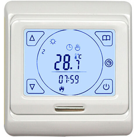Régulateur de Température Tactile Intelligent MH-916E, Contrôleur de Chauffage Électrique 16A avec Écran LCD, pour Chauffage au Sol ou Radiateurs Électriques, Installation Simple et Fonctionnalités In (1/5)