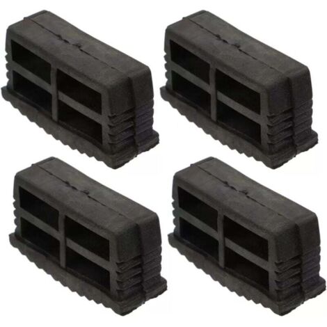 Lot de 4 patins stabilisateurs d'échelle, 60 x 22 mm, en caoutchouc antidérapant, pour pieds d'échelle pliants