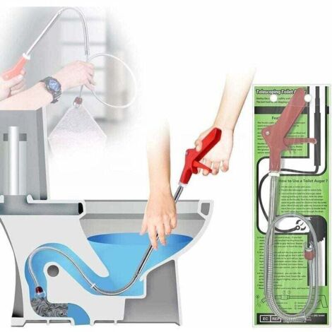1.3m Furet Déboucheur Canalisation WC, Déboucheur à manivelle avec Griffe D'aigle