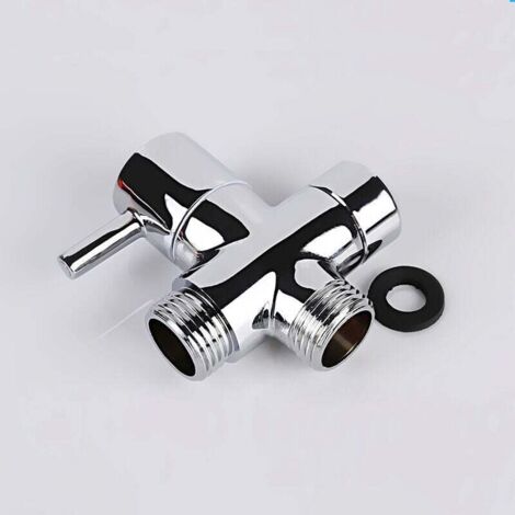 Valve 3 voies G1/2", Valve 3 voies Douchette à main Composantes de douche Accessoires universels Fini chromé (1/4)