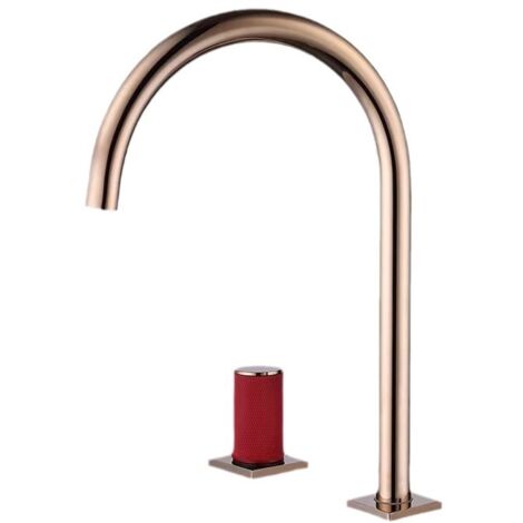 Ensemble Lavabo de Salle de Bain 3 Pièces - Meuble-Vasque avec Robinet Mixte 3 Trous et Vasque - Design Moderne Luxe Discret, Installation Facile-Alovez (1/3)