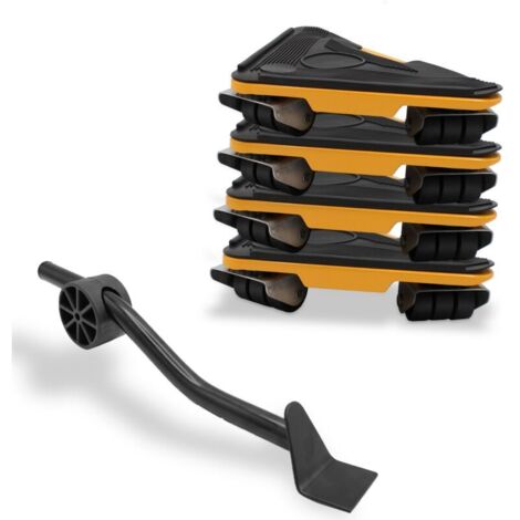 Kit Déplacement ALOVEZ 1 Levier + 4 Coins Roulants 250Kg