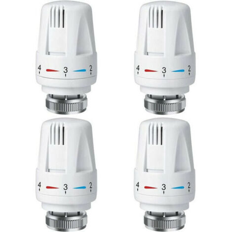 4 PCS Tête thermostatique de radiateur PCS, tête de thermostat de radiateur TRV M30 x 1,5, vanne thermostatique de radiateur, vannes de radiateur de radiateur pour système de chauffage pour la maison (1/4)