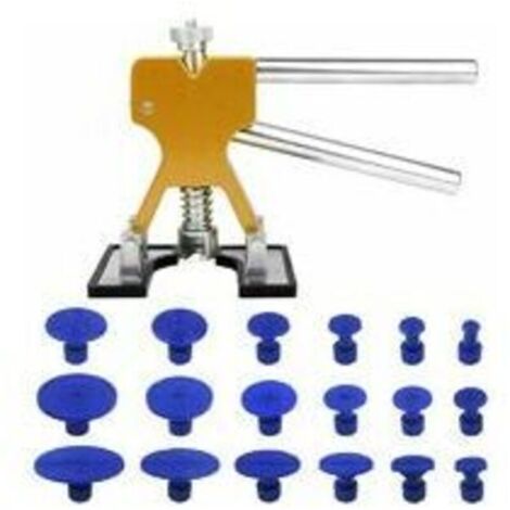Kit débosselage Ventouse, debosselage carrosserie sans Peinture, avec dellenheber doré et 18 pièces adhésives, pour Les camions/Auto/Moto/Corps/Porte du réfrigérateur/Machine à Laver (1/4)