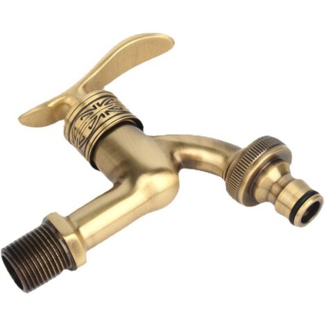 Robinet en laiton sculpté Antique, robinets de jardin d'extérieur décoratifs pour Machine à laver, robinet de toilette de luxe