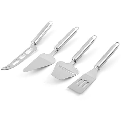 Ensemble de 4 pièces en acier inoxydable pelle à pizza pelle à gâteau pelle triangulaire pelle à fromage outils de cuisson (1/4)