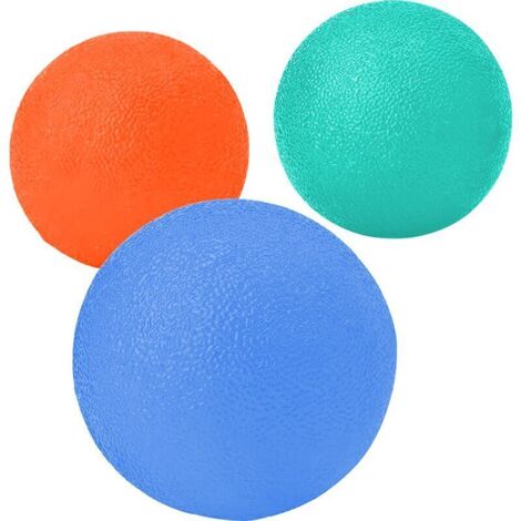 Lot de 3 Balles de Thérapie pour la Main Lot de 3 Doigts Poignet Arthrose Formation Balles d'Exercice pour la Main Balles D'exercice de Thérapie pour les Mains Renfort de Doigts en Silicone Soulage le