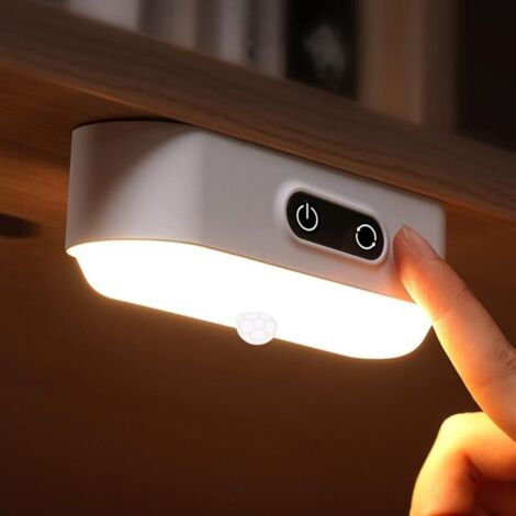 Lampe de bureau, lampe de bureau magnétique LED avec capteur tactile sans fil et 5 niveaux de luminosité, veilleuse avec port de charge USB pour lecture, étude, lampe de travail (1/4)