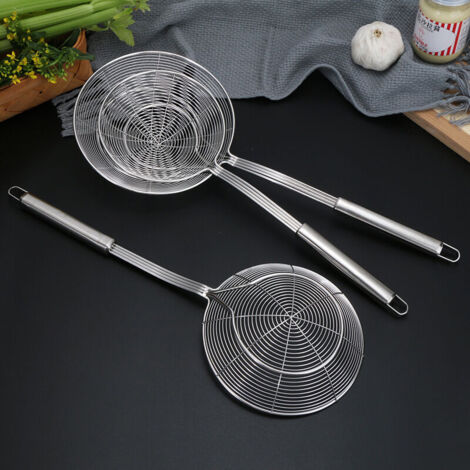 1 pcs Cuillère à fentes en acier inoxydable pour la cuisson et la friture. (1/4)